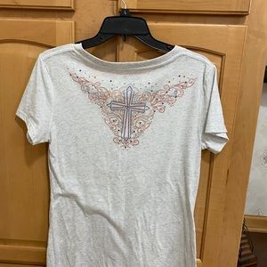 Wrangler embellished heather gray tshirt